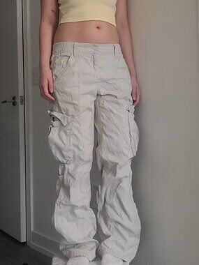 H&M Beige Cargo Oversized Pants